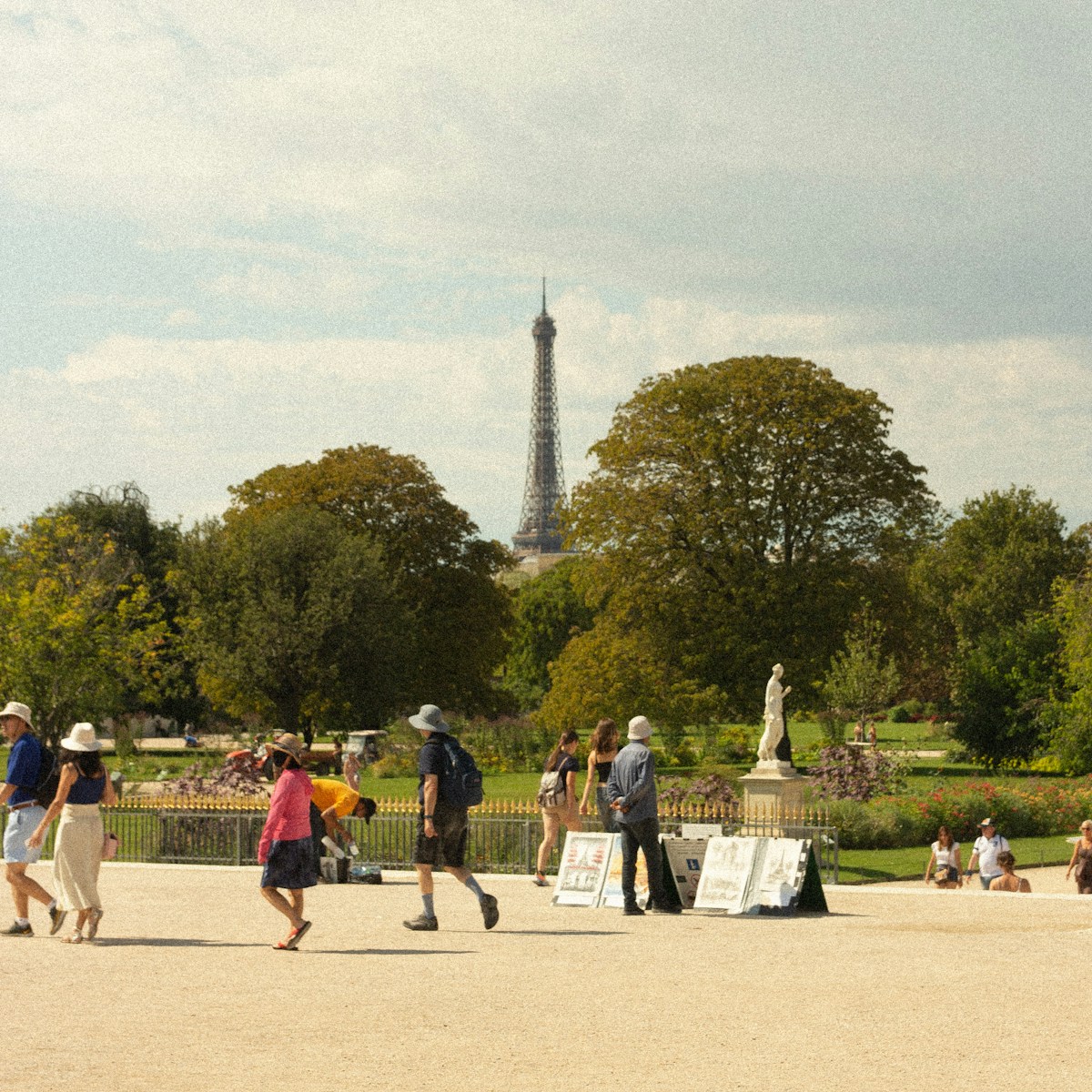 people walking on a path